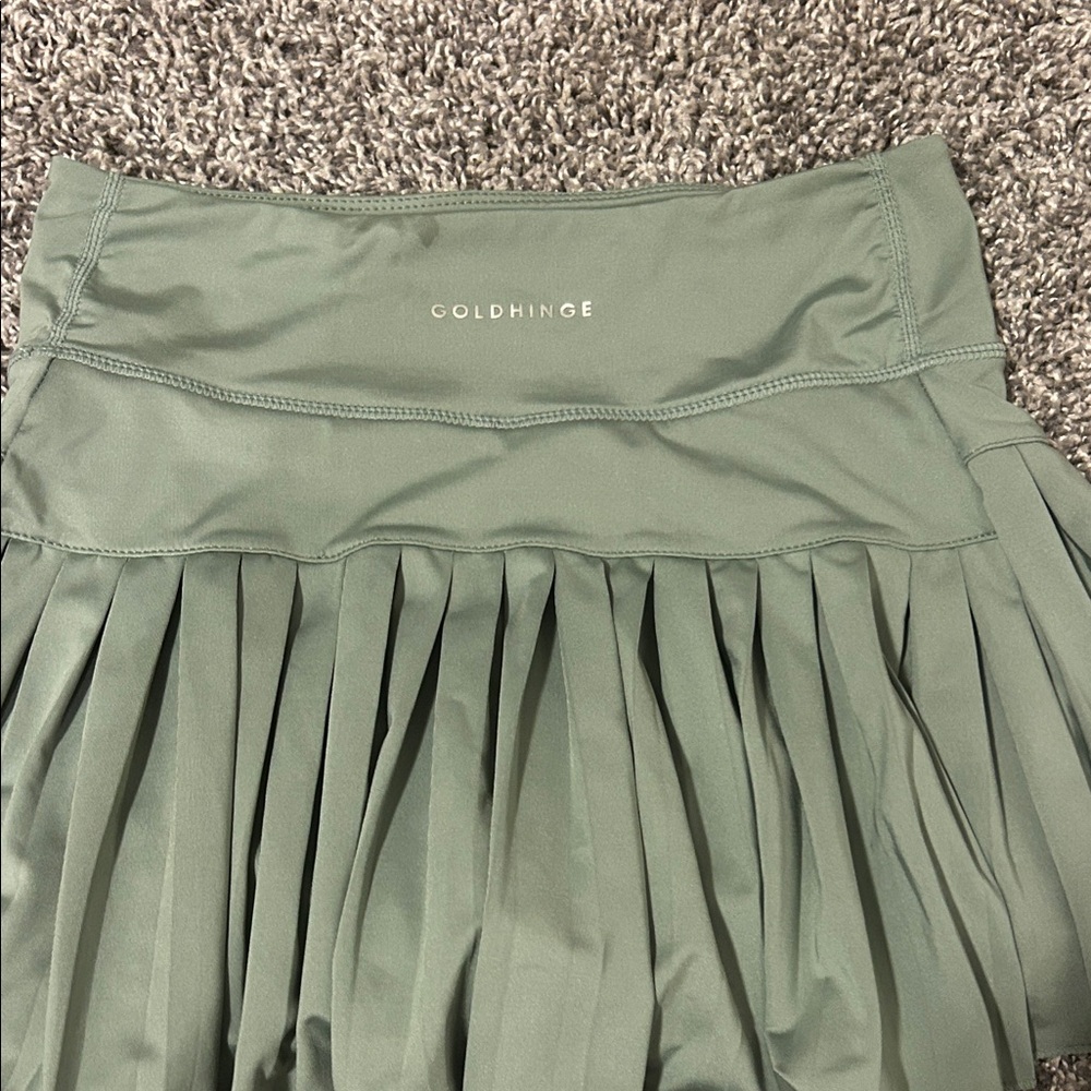 Goldhinge Women's Olive A-Line Skirt